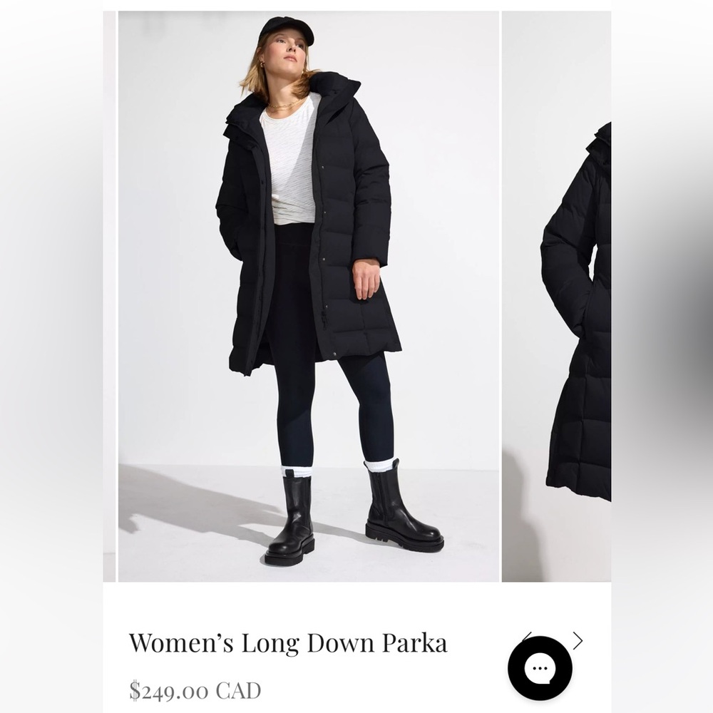 Black Down Fill Parka - price firm 😘